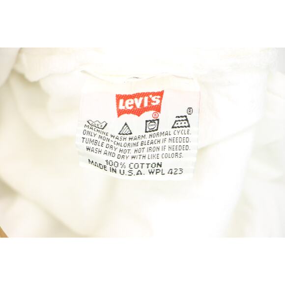 Vintage Levi's 501 White Rock Grunge High Waisted Festival Mom Denim Jeans 32 - Picture 4 of 5